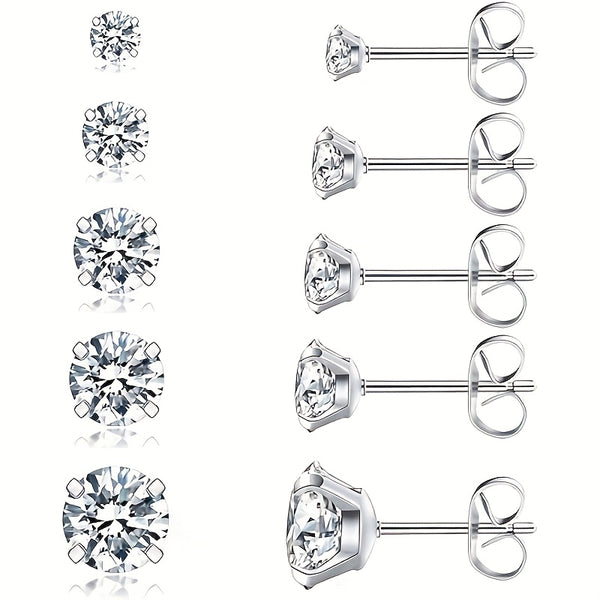 5 Pairs Stud Earrings Set