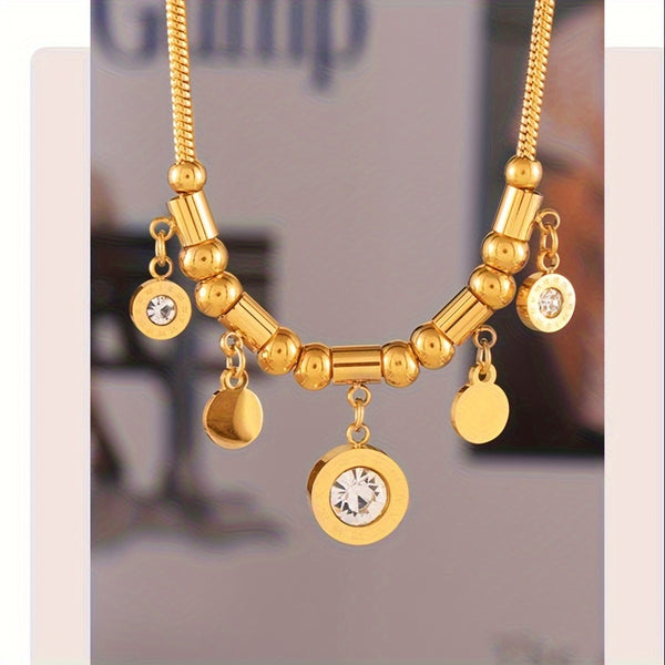 Versatile Round Zircon Pendant Necklace