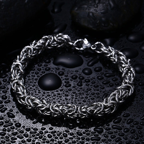 1pc 925 Plated Silvery Byzantine Bracelet for Women, Prefect gift for Birthday/ Christmas/ New Year's Eve/ Anniversary/ Mother's day